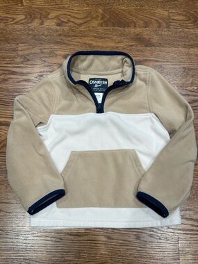OshKosh B'gosh Tan & Cream Half-Zip Fleece Pullover